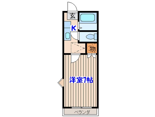 ｲﾝﾃﾘｼﾞｪﾝﾄ国見の物件間取画像